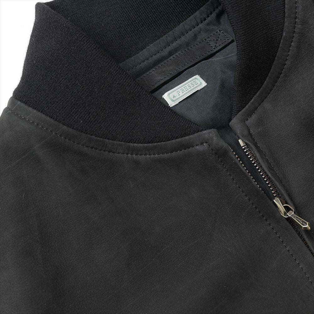Nubuck Leather Rib Blouse 8/30mae