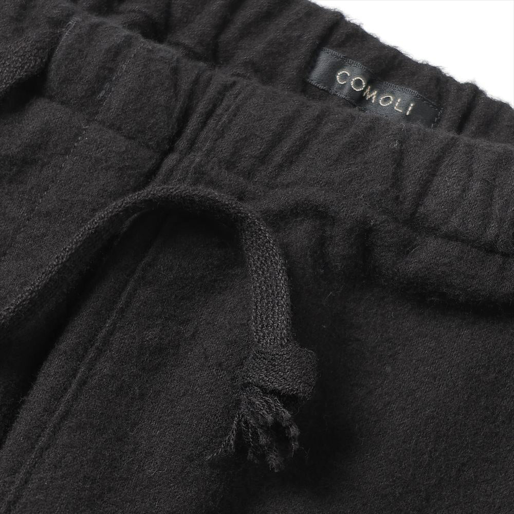 Cotton flannel tapered trousers