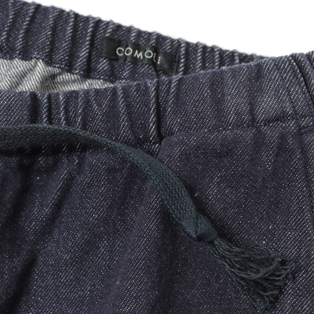 Navy denim tapered pants