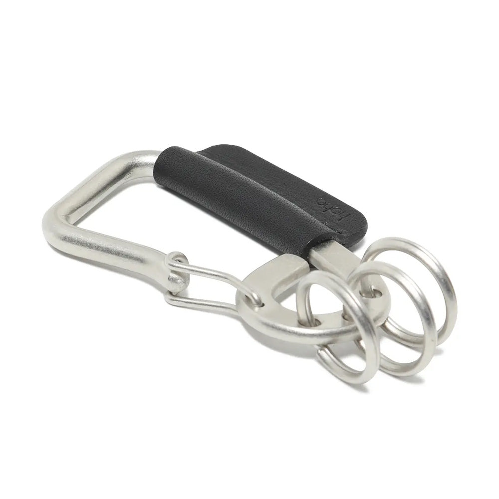 CARABINER KEY RING L with COW LEATHER