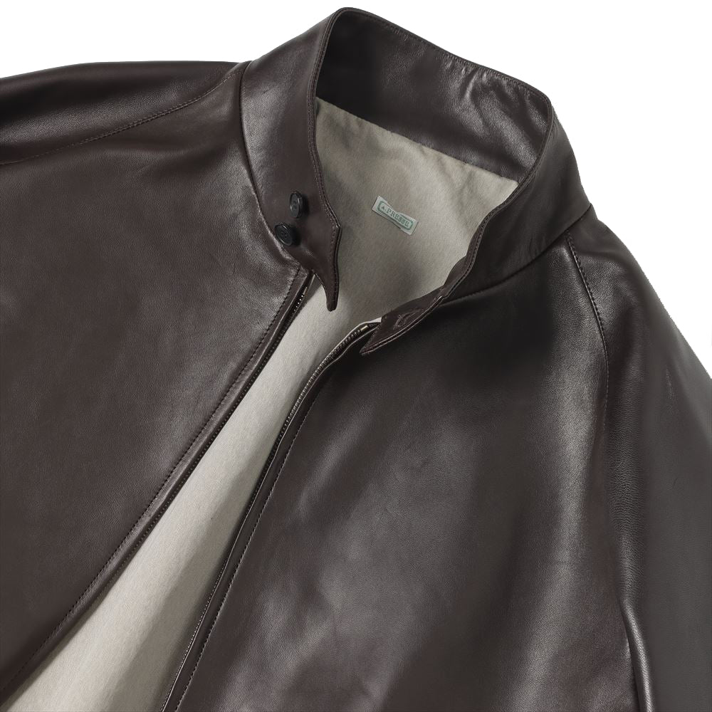 Leather Harrington Jacket