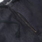 Navy denim tapered pants
