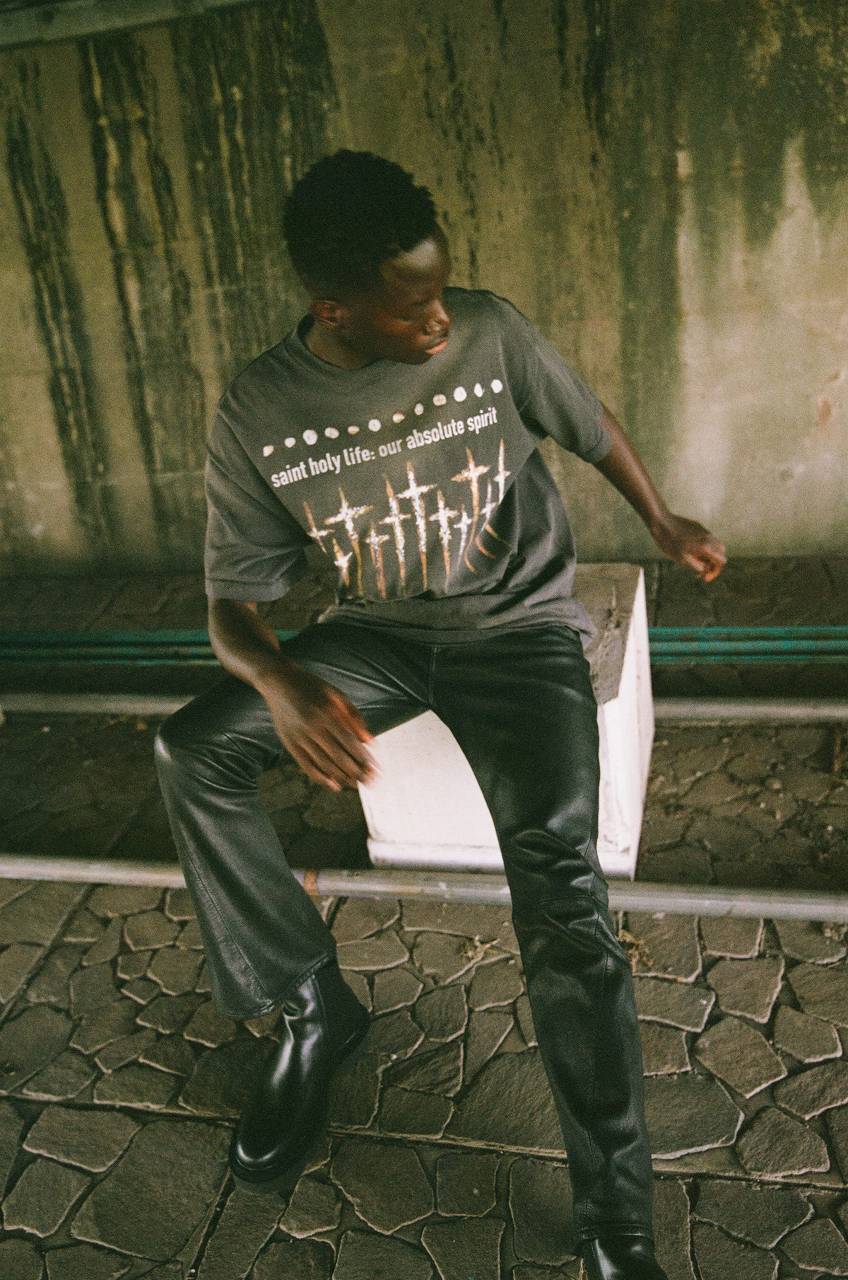 FORSOMEONE_SS T-SHIRT/GOD/BLACK