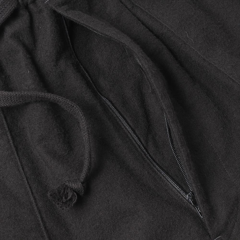 Cotton flannel tapered trousers