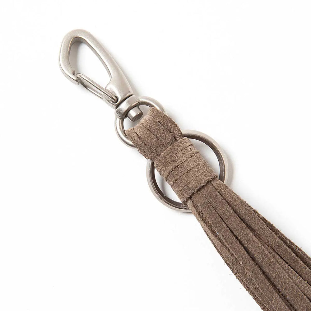 TASSEL KEY RING COW SUEDE