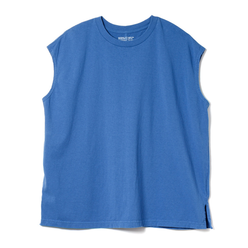 American Cotton Slit Sleeveless Tee