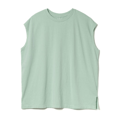 American Cotton Slit Sleeveless Tee