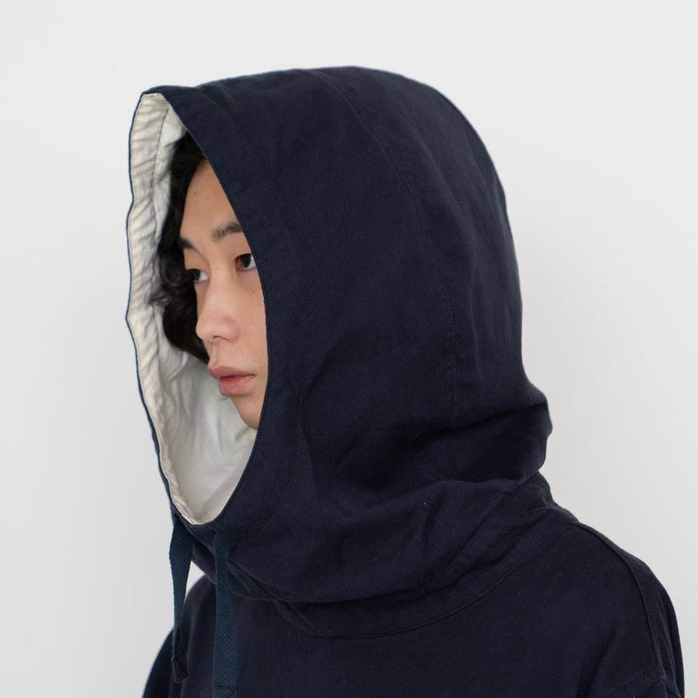 Cotton Wool Twill Hooded Pullover Parka