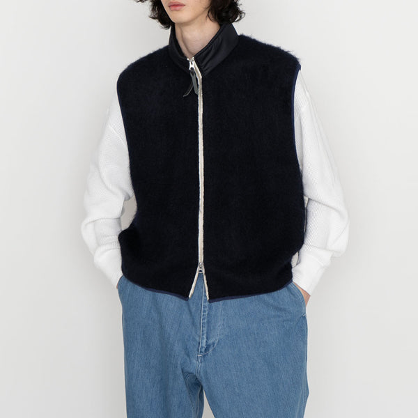 Zip-Up Mohair Vest