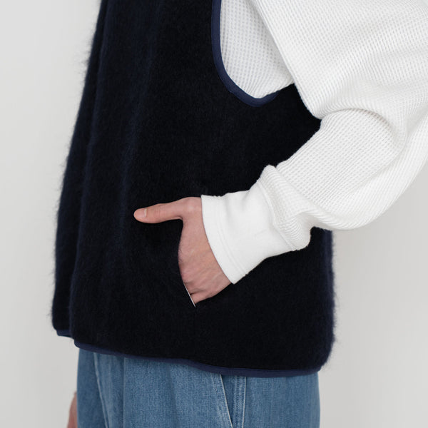 Zip-Up Mohair Vest