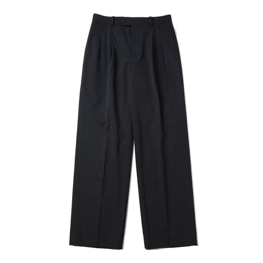 LIGHT WOOL MAX GABARDINE TWO-TUCK SLACKS