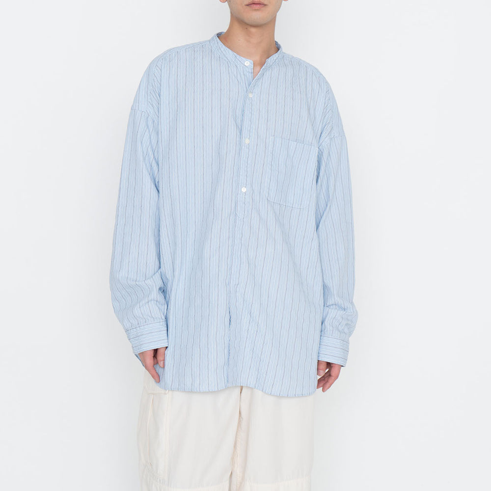 Band Collar Dobby Stripe Shirt