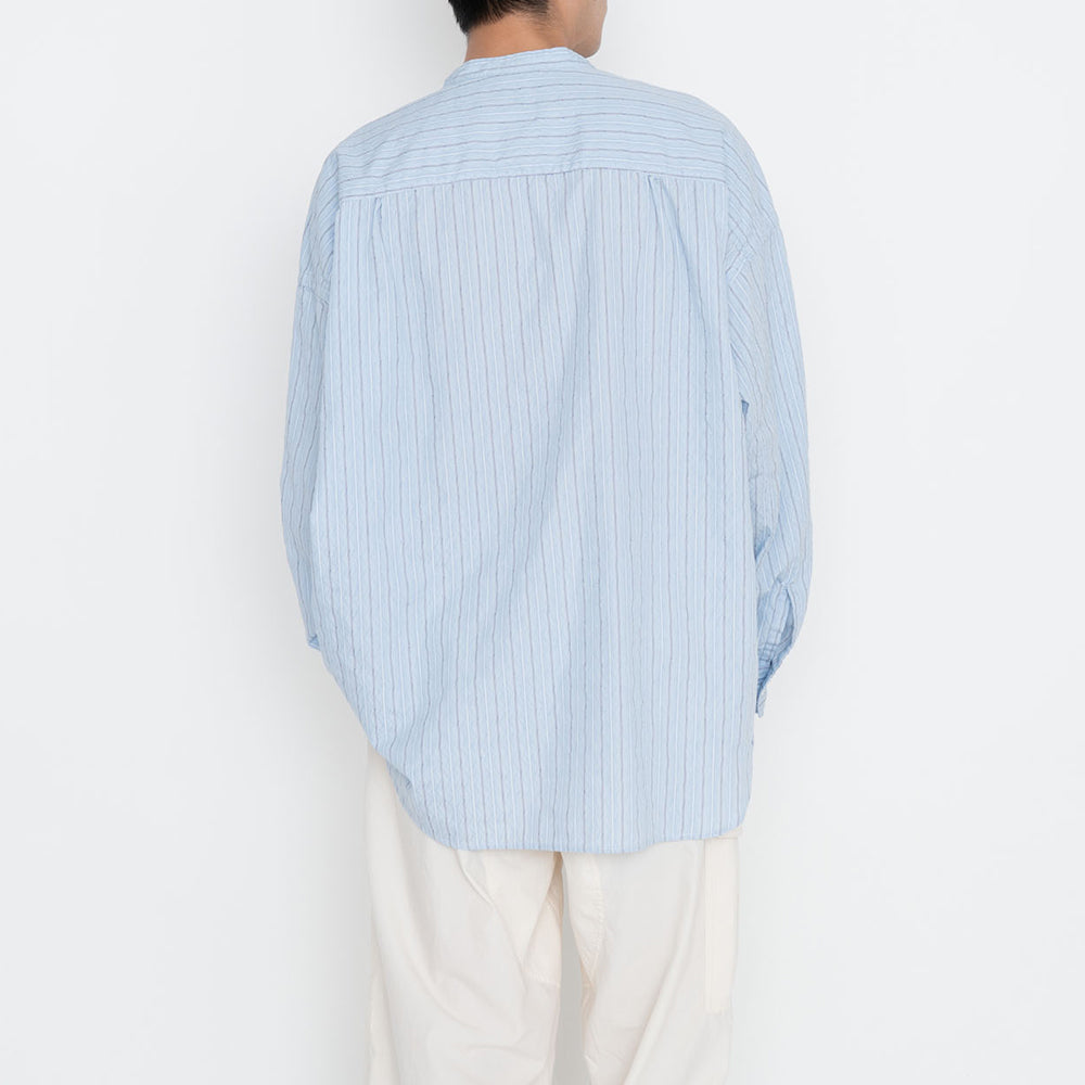 Band Collar Dobby Stripe Shirt