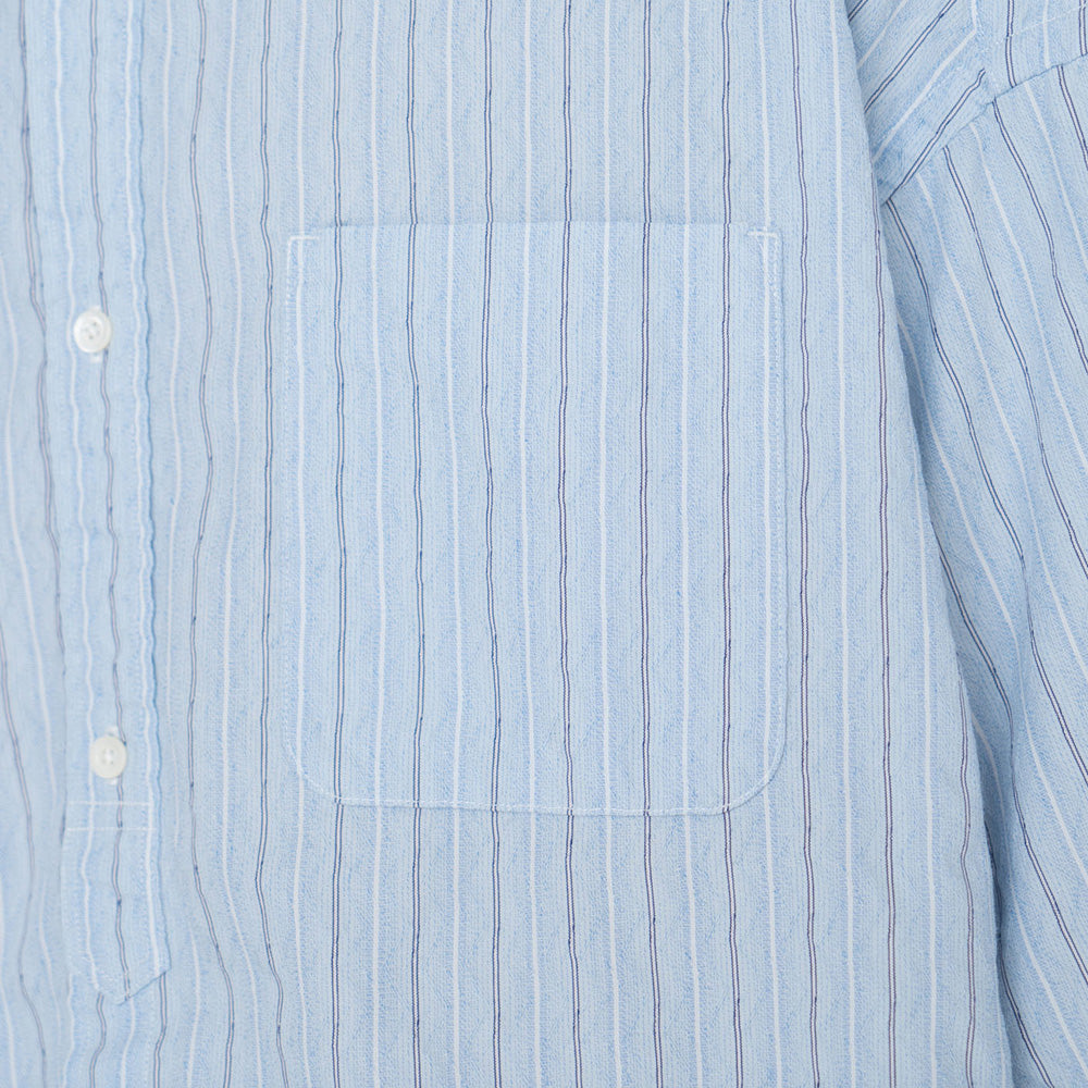 Band Collar Dobby Stripe S/S Shirt