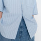 Band Collar Dobby Stripe S/S Shirt
