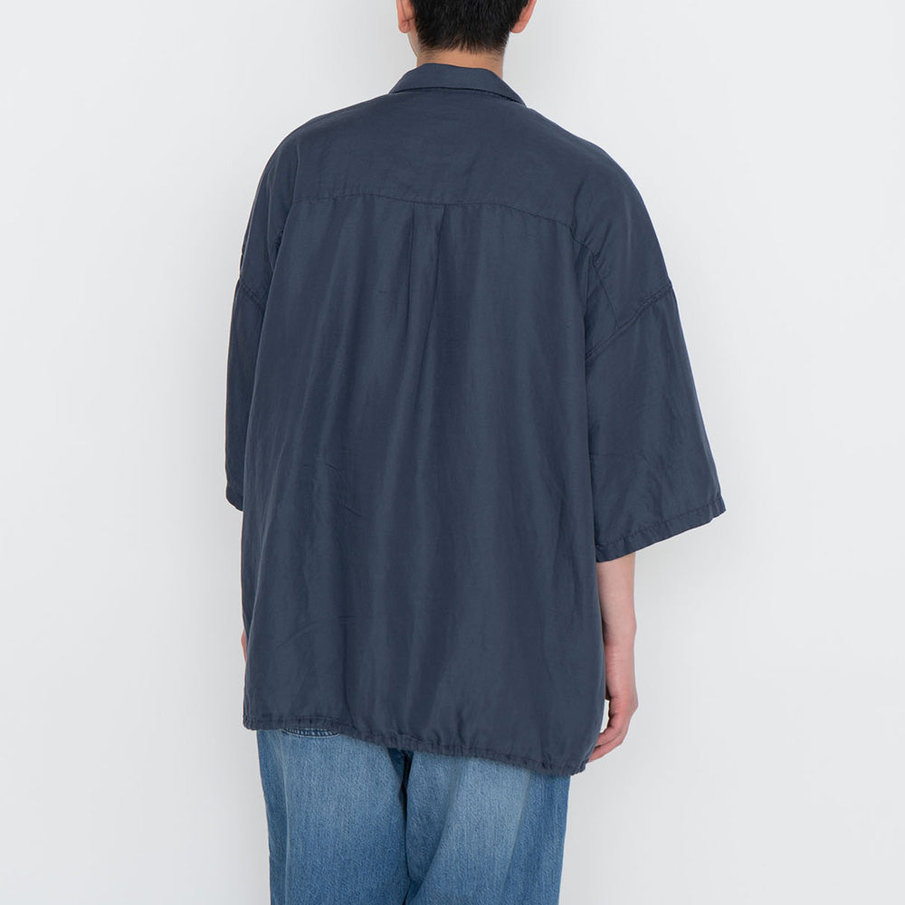 Open Collar Cupra Hemp S/S Shirt