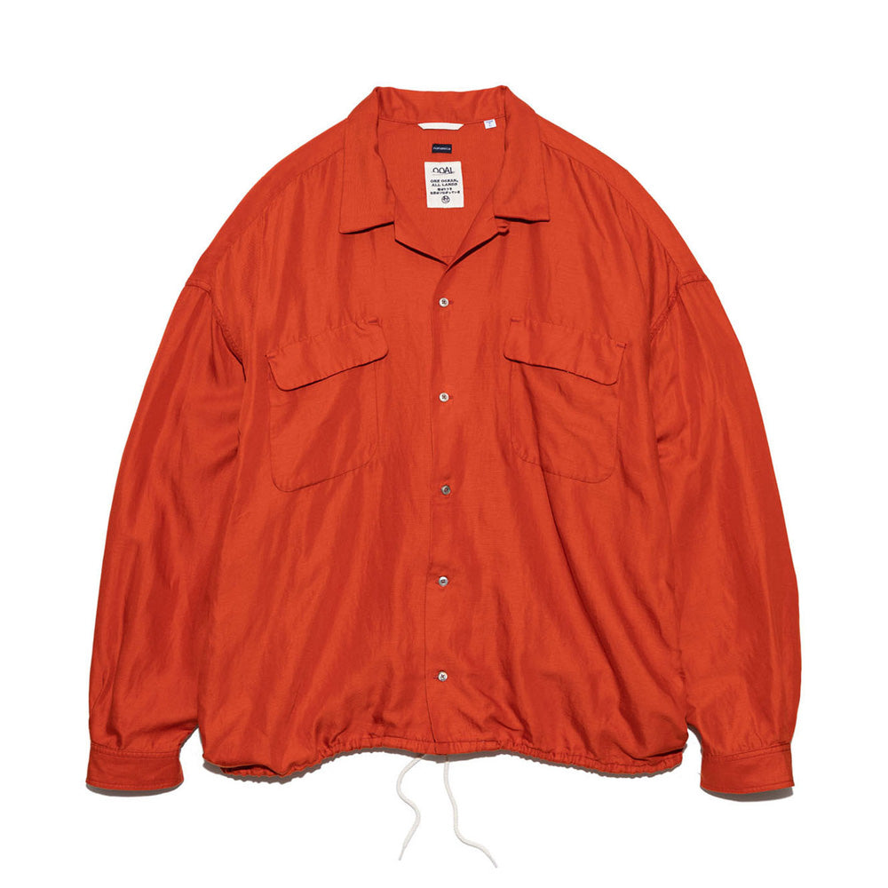 Open Collar Cupra Hemp Shirt