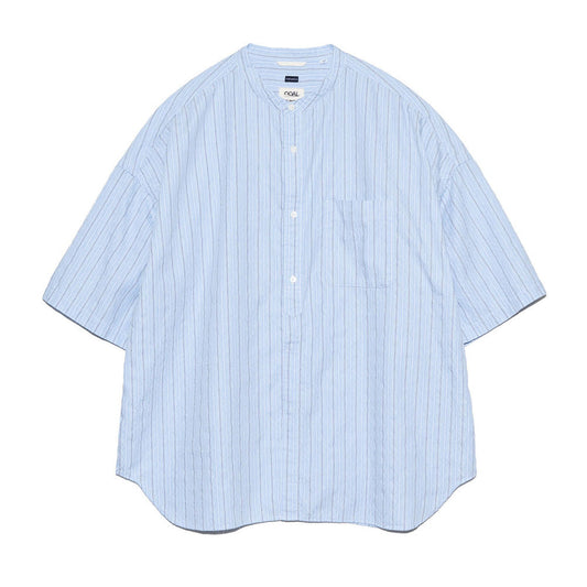 Band Collar Dobby Stripe S/S Shirt