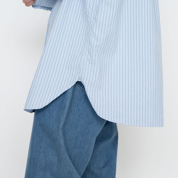 Button Down Stripe Wind Shirt