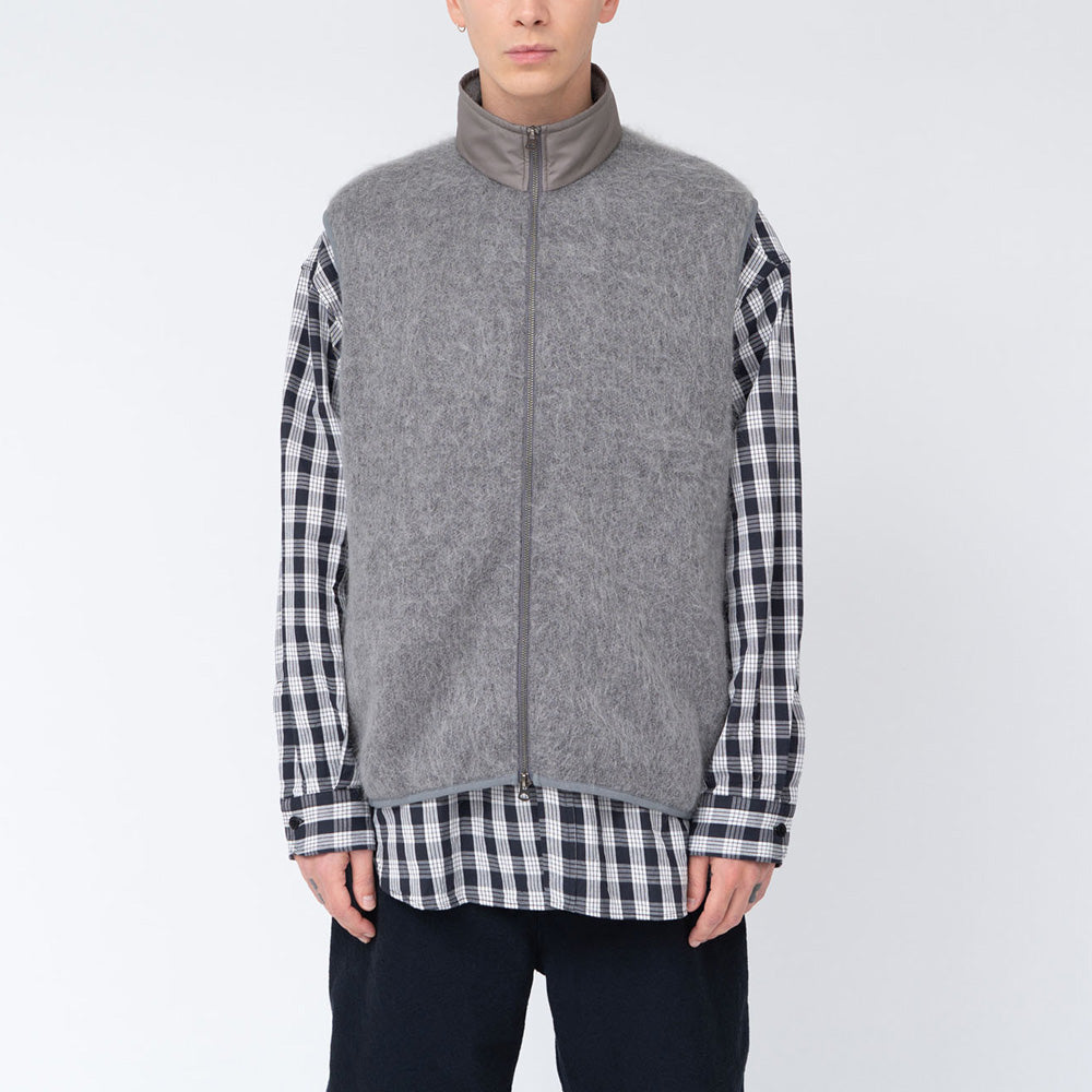 Zip-Up Mohair Vest