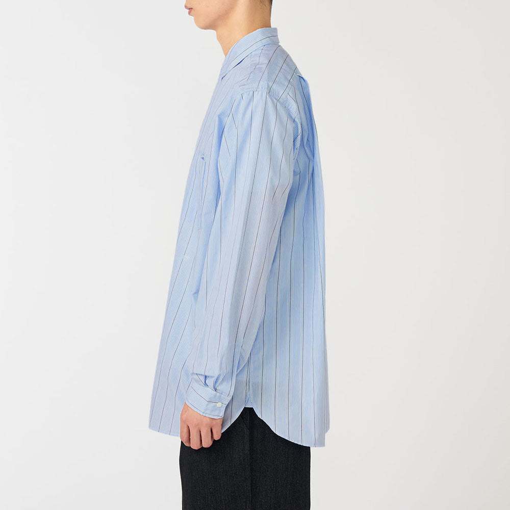 nanamica (ナナミカ) Regular Collar Stripe Wind Shirt S26SG086
