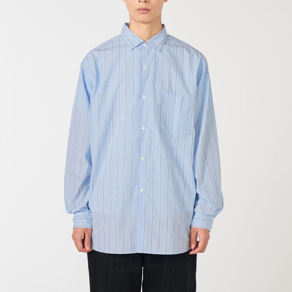 Regular Collar Stripe Wind Shirt