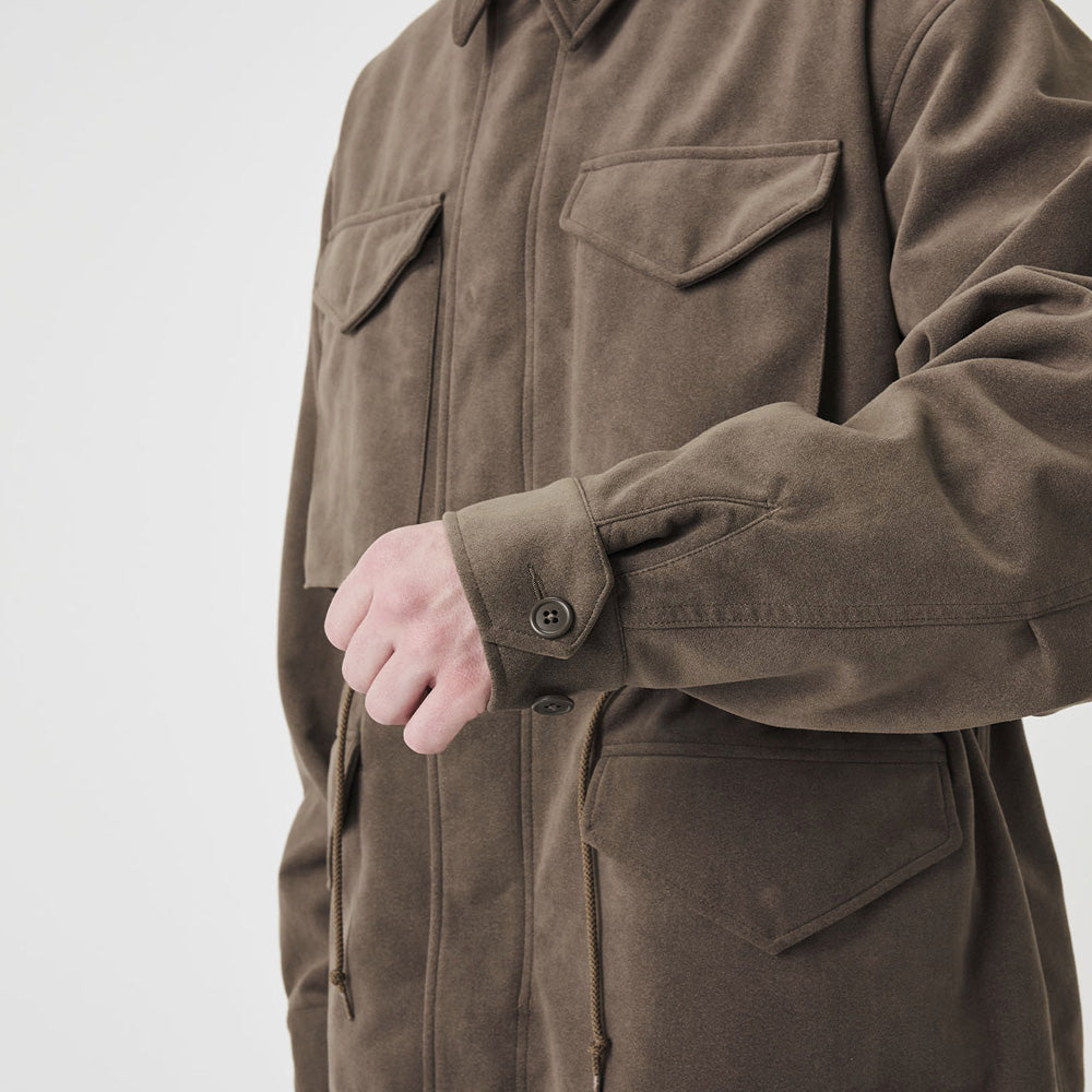 Synthetic Leather Field Jacket