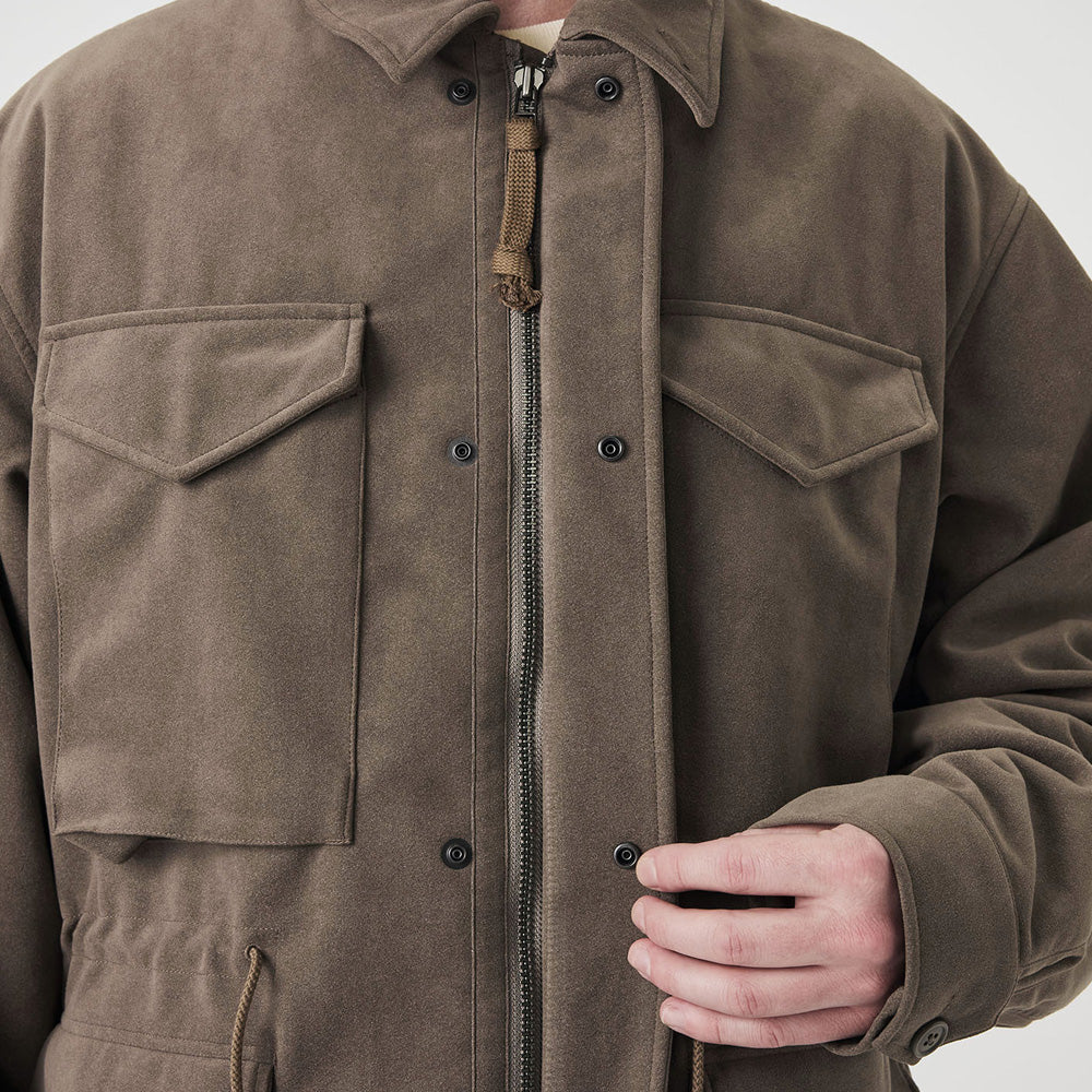 Synthetic Leather Field Jacket