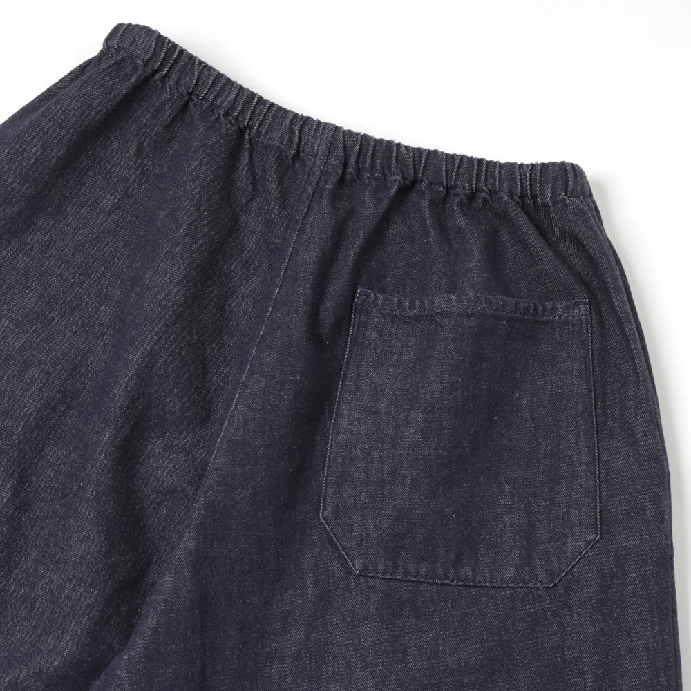 Navy denim tapered pants