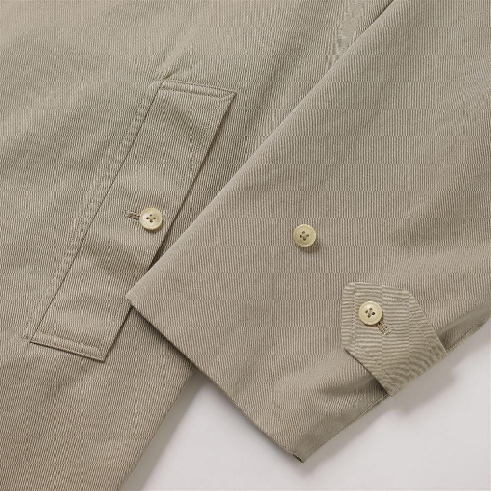 Cotton gabardine bal collar coat