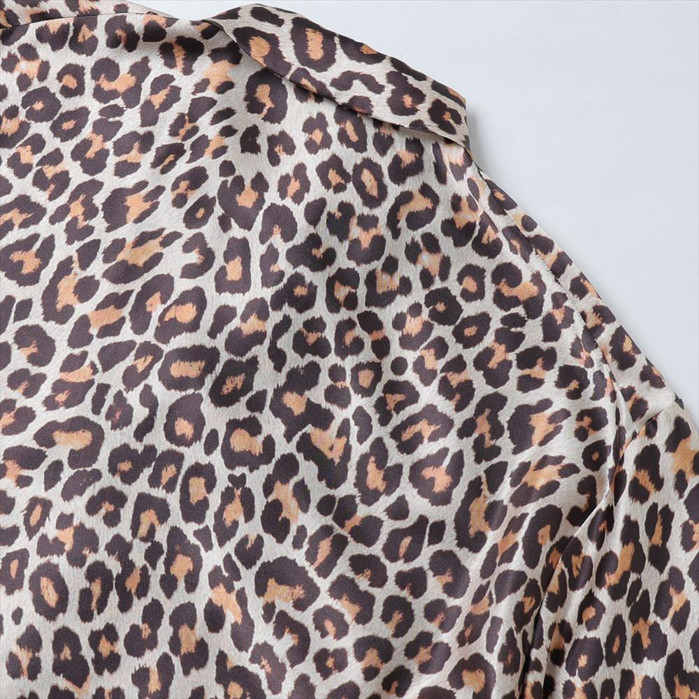 Silk open collar SS shirt
