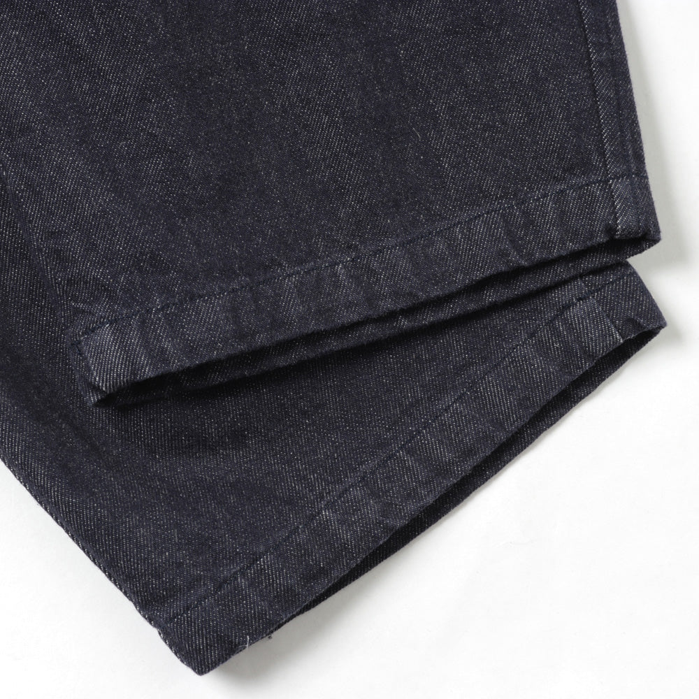 Navy denim tapered pants
