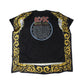 Cotton-filled jersey print AC/DC x silk scarf T001