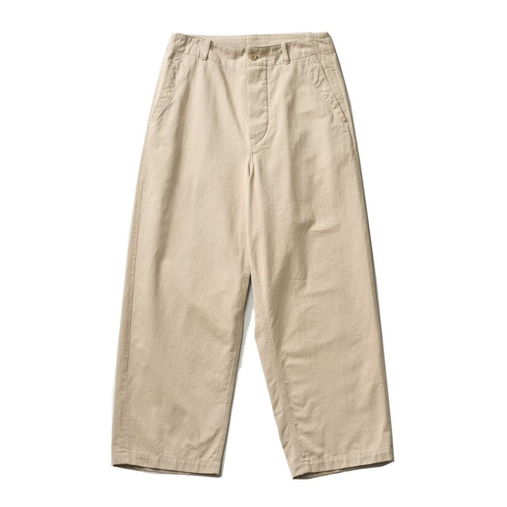 Cotton Drill Wide Pants