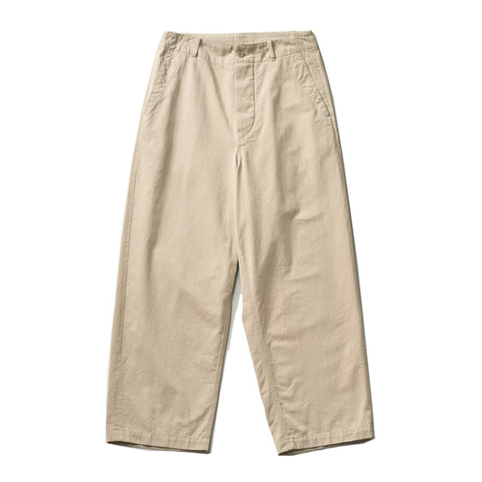 Cotton Drill Wide Pants