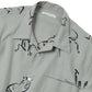 ORIGINAL PRINTED OPEN COLLAR SHIRTS (Animal Drawing) Long-sleeve