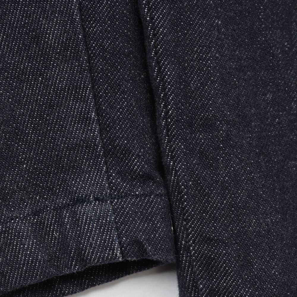 Navy denim tapered pants