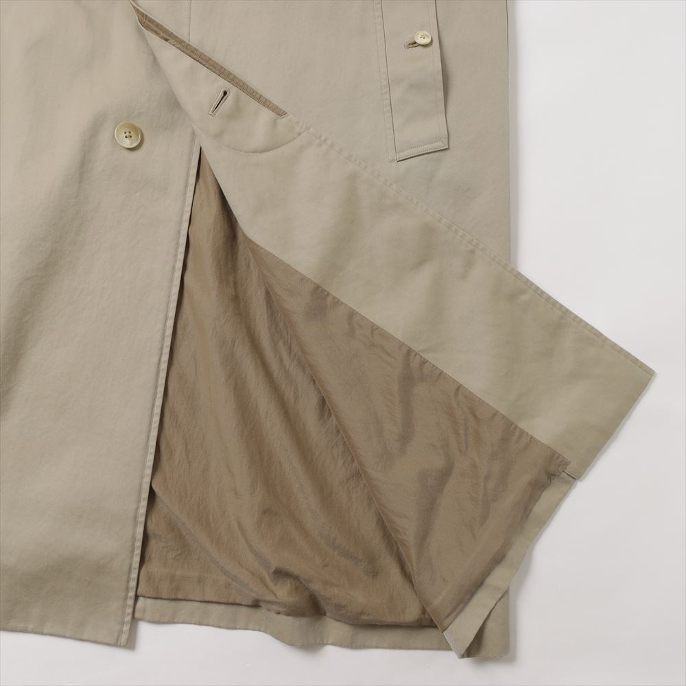 Cotton gabardine bal collar coat