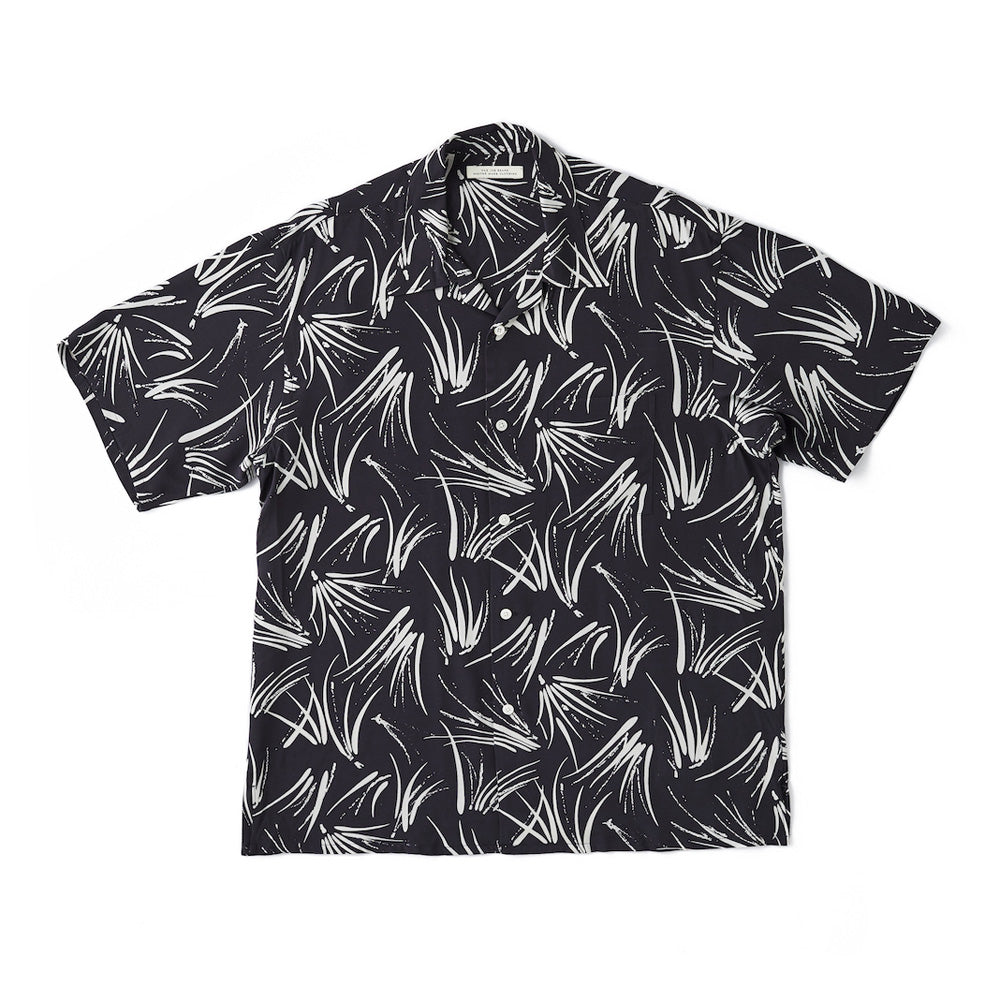 ORIGINAL PRINTED OPEN COLLAR SHIRTS(PINE NEEDLE)Short-sleeve