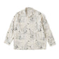 ORIGINAL PRINTED OPEN COLLAR SHIRTS(MARINE)L/S