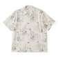 ORIGINAL PRINTED OPEN COLLAR SHIRTS(MARINE) S/S