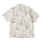 ORIGINAL PRINTED OPEN COLLAR SHIRTS(MARINE) S/S