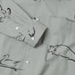 ORIGINAL PRINTED OPEN COLLAR SHIRTS (Animal Drawing) Long-sleeve