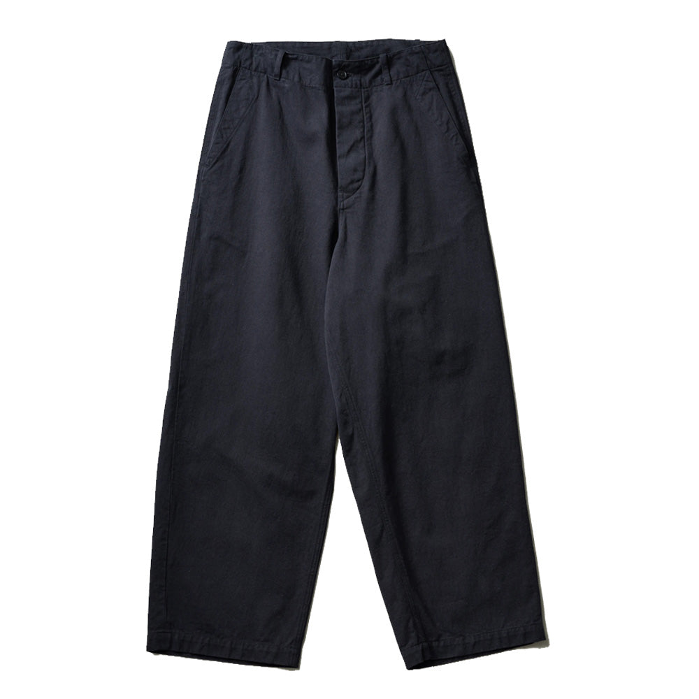 Cotton Drill Wide Pants