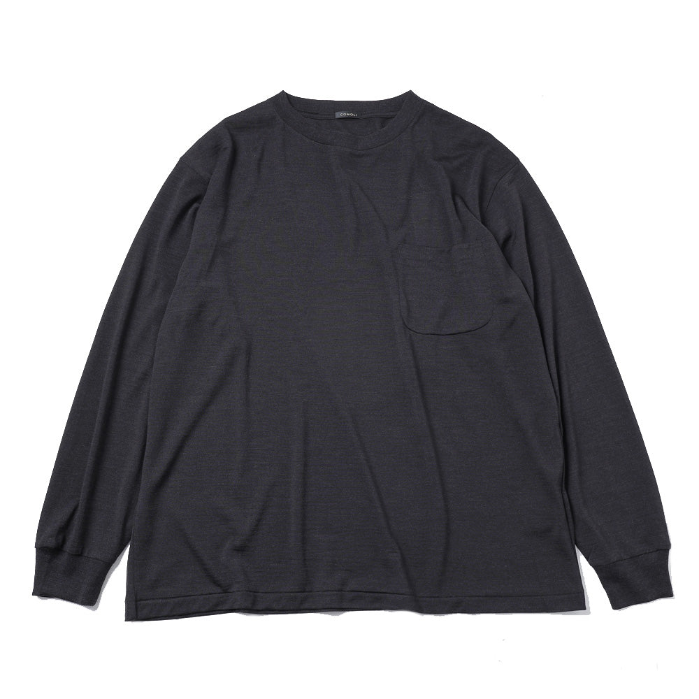 Summer wool long sleeve crew