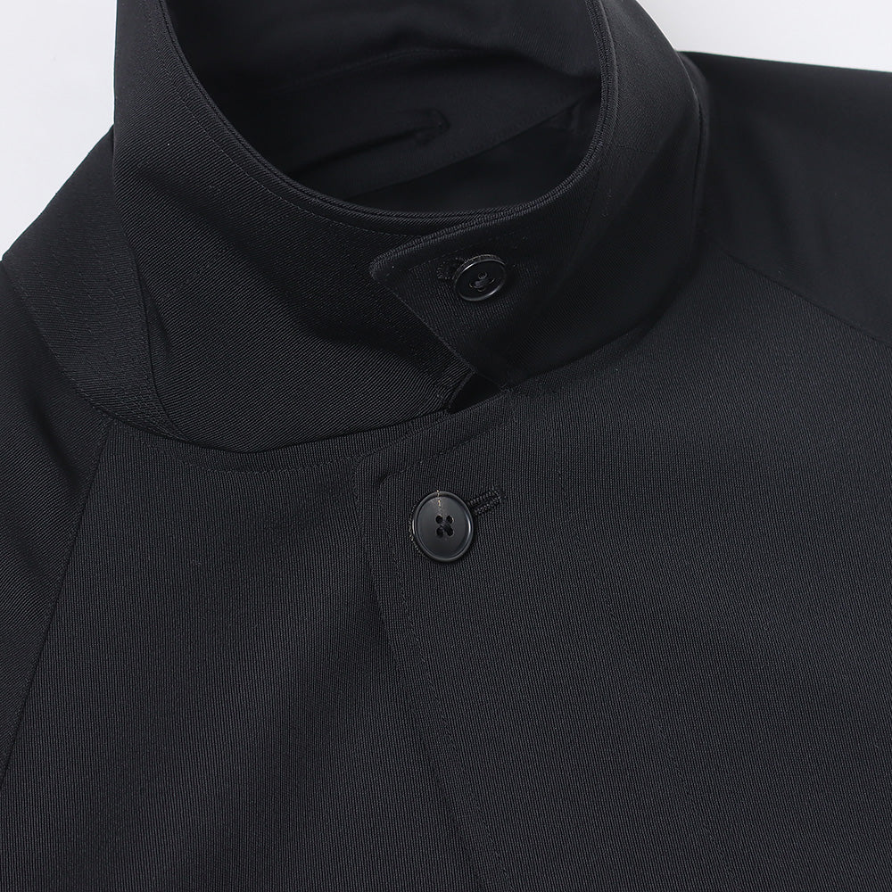 Wool gabardine bal collar coat