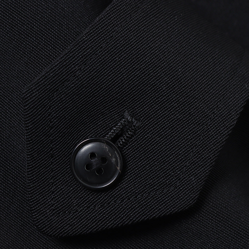 Wool gabardine bal collar coat