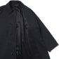 Wool gabardine bal collar coat