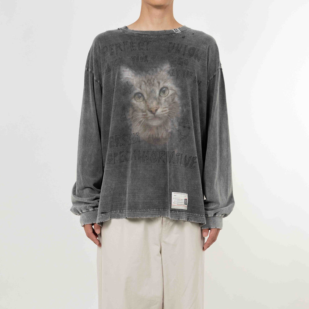 BLEACHED LONG SLEEVES TEE