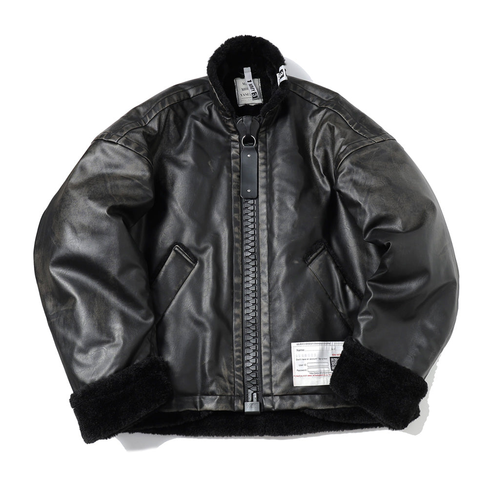 VEGAN BOA LEATHER JACKET